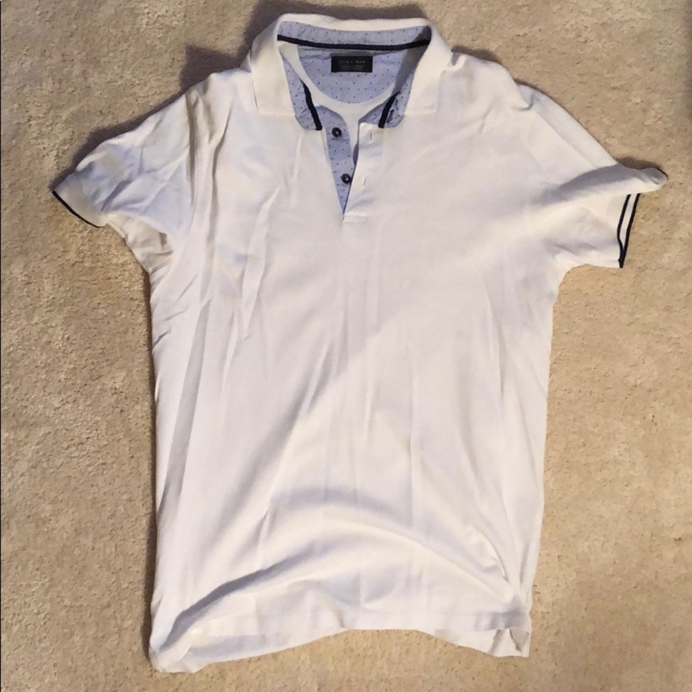 Zara Man white polo shirt